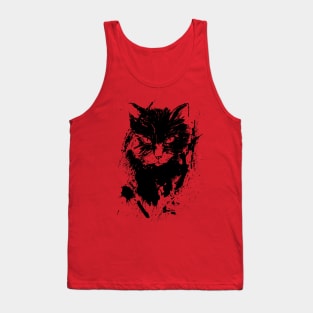 black cat on red Tank Top